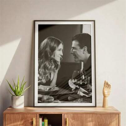 1 Pc Vintage SATC Big & Carie Movie Poster Retro, Wall Art 1998 Series Movie SATC Home Decor, Print Art Iconic For Fans, Room Decoration, Wall Decor, Modern Minimalist Style Posters, Living Room And Room Decoration, Bathroom Decoration, Ideal Gift, No Frame