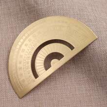 Regla de cobre gruesa, regla triangular de latón para dibujo y diseño - Dorado - Ver 5