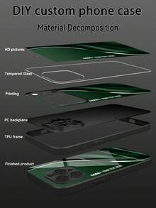 1个可定制个性化文字和彩色流线型图案钢化玻璃手机壳，兼容 17 Pro Max/17 Air/15/16 Pro/14 Plus/13 Pro/12 Pro Max/11/Xs Max/8/7/6 Plus、S24 Ultra/S25 Ultra，兼容Redmi Note 13/14、Redmi K40、小米11，高端时尚商务定制，送给家人、同事、朋友的最佳礼物，国际版，非国内版 - 黑色 - 查看 4