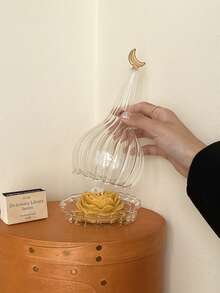 1 lọ thủy tinh đựng đồ ăn nhẹ hình mặt trăng, khay thủy tinh đựng trái cây hạt sô cô la mặt trăng sang trọng có nắp, giá đỡ bánh thủy tinh, khay đựng đồ trang sức, thích hợp để lưu trữ trên bàn làm việc tại nhà, giá đỡ bánh tráng miệng, chân nến, quà tặng, đồ trang trí theo phong cách Hồi giáo/Ả Rập - Nhiều màu - Xem 11