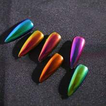 New Arrivals, 0.5g Optical Color-Changing Chameleon Rhinestone Powder, Shimmering Iridescent Nail Art Powder St. Patrick's Day - Olive Green - View 3