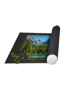 1pc Professional Puzzle Rolling Mat Blanket, Suitable For 1500 Pieces Puzzles, Puzzle Accessories, Portable Travel Storage Bag, Classified Puzzle Mat, Puzzle Storage Blanket, Puzzle Accessories, New Portable Mat (Mat Only) - Black - View 4