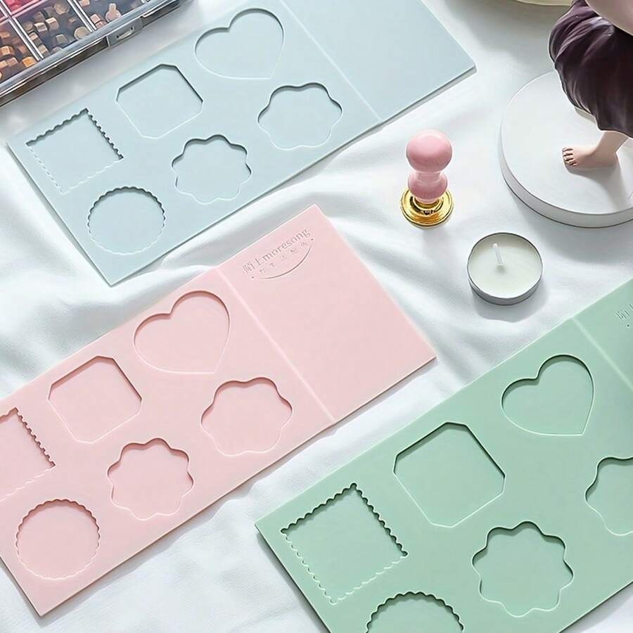 1 Peça Molde de Cera de Silicone em Forma de Flor, Compatível com Carimbo de Cera de 1 Polegada, Kit de Lacre de Cera para Embalagem de Presentes, Convites de Casamento, Envelopes, Cartões, Artes e Artesanato