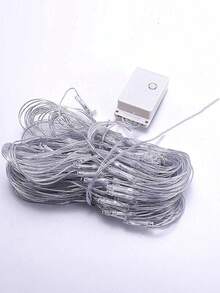 Serie Navideña 320 Luces Tipo Red, Luces Led de Navidad Red Malla Cortina 1.8Mx2M - Blanco - Ver 3