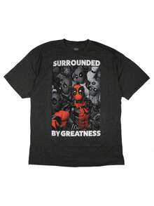 Marvel Men's Deadpool Surrounded By Greatness Crackle Design T-Shirt - 灰色 - 查看 1