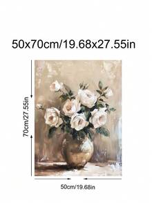 1 bức tranh hoa cẩm tú cầu trắng, tranh sơn dầu phong cách cổ điển, tranh tĩnh vật hoa trắng, tranh sơn dầu hoa hồng trắng kiểu nhà nông thôn, tranh trang trí tường phong cách nhà nông thôn, trang trí phòng ngủ, phòng khách, nhà bếp, ký túc xá, quà tặng lý tưởng cho bạn bè, tranh nghệ thuật treo tường, trang trí nhà cửa, trang trí phòng, tranh canvas, poster, tranh có khung, khung tùy chọn - Nhiều màu - Xem 23