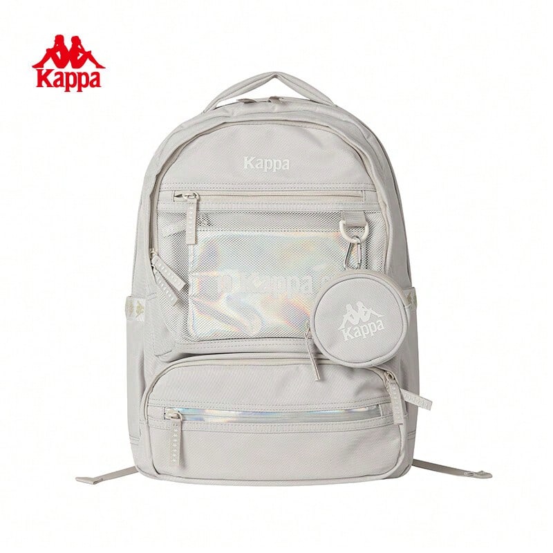 Kappa K0DY8BS35 Retro Sports Backpack: Large Capacity Main Compartment + Laptop Compartment, 3D Breathable Back Panel, Adjustable Chest Strap, Side Pockets With Water Bottle Compartment, Lightweight (Approx. 650g), Comfortable For Extended Use. - Pear-flavored Shaved Ice - View 1