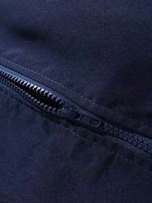 Jaket Bomber Ringan Gaya Retro Streetwear Ukuran Besar untuk Pria, Jaket Bomber Ringan Gaya Kasual Kampus - Biru - View 6