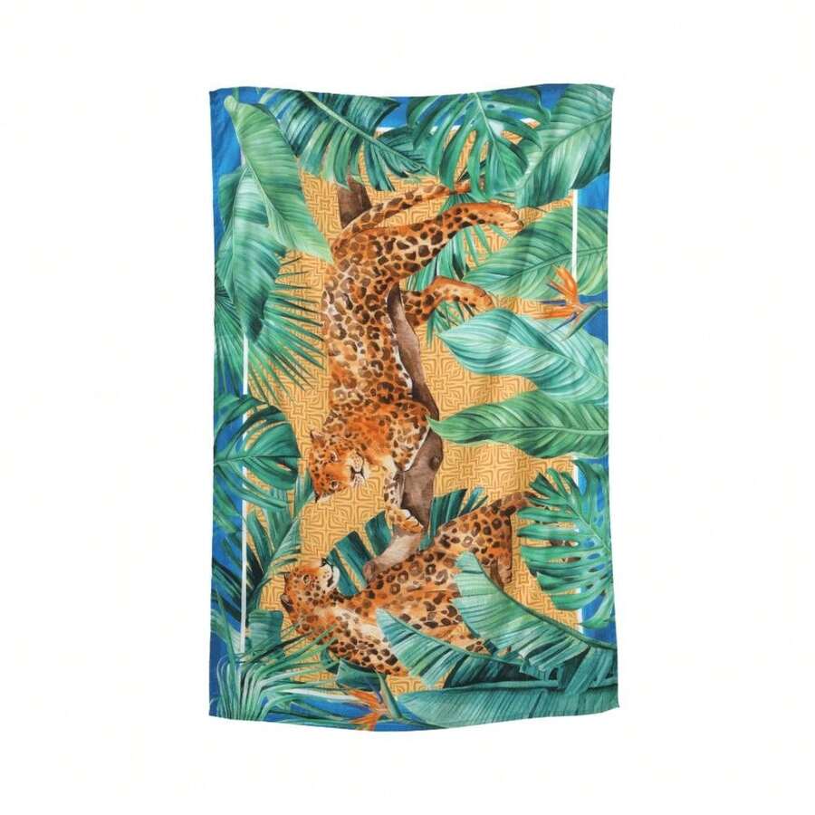 Döhler Viscose Blue Waves Beach Sarong - Amarillo - Ver 1