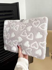 1个心形笔记本电脑保护套，适用于10/11英寸iPad、13/14英寸、15/15.6英寸笔记本电脑，防水旅行必备。 - 藕粉色 - 查看 6