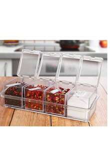 ESPECIERO TRANSPARENTE DE 4 COMPARTIMENTOS IDEAL PARA LA FACIL ADMINISTRACION DE ESPECIES CONTIENE SU DOCIFICADOR CADA UNO - Transparente - Ver 4