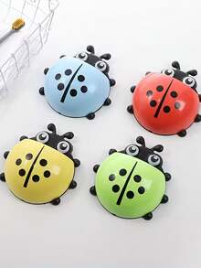 1 pezzo Portaspazzolino da denti senza foratura, rastrelliera di stoccaggio divertente, appendino a cartone animato per bambini, stile carino realizzato in plastica, resistente alla ruggine e impermeabile, elegante decorazione da bagno, organizer da bagno, portaspazzolino da denti, custodia per spazzolino da denti