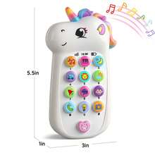 1个互动式婴儿音乐电话：包含音乐、天气、动物及超过10种音效，2种模式，粉色或蓝色 - 适合作为宝宝的新年、圣诞节或生日礼物 - 彩虹馬音樂手機 - 查看 10
