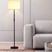 ROTTOGOON Modern Floor Lamp For Living Room, 65'' Extra Tall Standing Lamp With 3 Adjustable Color Temperatures & Smooth Rotary Switch, Minimalist Sleek Design For Bedroom, Study Office, Home Decor, Living Room Lighting & Bedroom Lamps - 美規A型插(110-127V) - 查看 6