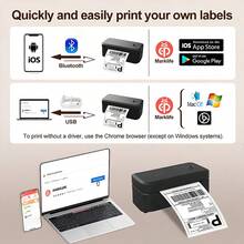 Marklife 4"X6" Wireless Thermal Label Printer - Suitable For Logistics, Postal Services, Air Transport And Small-Medium Enterprises. Compatible With Android, Apple And Windows Systems, Can Be Used As A Desktop Label Printing Device. - View 6