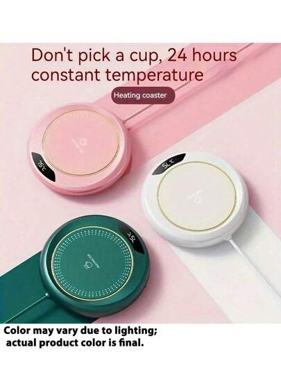 Cop Rose Smart USB Beverage Warmer - Adjustable 3-Temperature Coaster For Office, Camping & Picnics, Fits Most Cups