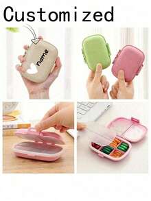 1pc Mini Portable Customizable 8-Compartment Pill Box, Large Capacity, Can Also Be Used As Jewelry Box, Personalized Pill Organizer, Compact Pill Case Fits In Pocket Or Wallet, Essential For Home And Travel, Also A Great Back-To-School Gift For Family And Friends