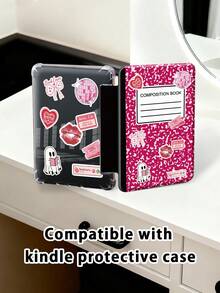 1 pieza Funda para tableta y libro electrónico Kindle compatible con iPad 10.ma generación, iPad 10.2/Mini6/Mini7/9.7 pulgadas, Galaxy Tab A9 Plus, Kindle (11.a generación-lanzamiento 2024)(6 pulgadas), Kindle Paperwhite 12.a generación 2024, con estampado de vaca y pegatinas, un gran regalo para fiestas, con un diseño elegante y sencillo. - Multicolor - Ver 9