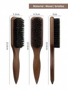 Boar Bristle Hair And Beard Brush For Men And Women - Unscented Mane Bristle Professional Barber Styling Brush For Thick/Thin Hair, Fade And Clipper Cleaning Comb, Slick Back Smoothing Tool, Back To School, Travel Holiday Essentials, Hair Accessories For Women, Brush, Detangling Brush - Multicolor - View 9