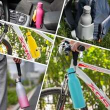 BJPKPK - Botellas de agua aisladas, botella de agua de metal de acero inoxidable de con correa, sin , termo a prueba de fugas, tazas, frascos, botella de agua reutilizable para deportes y(18 onzas Cielo) - Multicolor - Ver 5