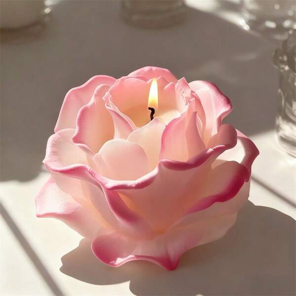 1/2 piezas Molde de silicona de resina - Molde de silicona de rosa elegante en 3D - Reutilizable y flexible para hacer velas, arte de resina, jabones hechos a mano y terracota. Diseños de pétalos hermosos, decoración del hogar, regalos del Día de San Valentín, arreglos florales y perfecto para entusiastas de la artesanía.