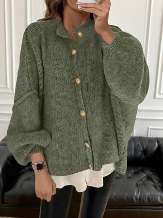 Freeform Autumn New Women Sweater, Loose Cardigan, Knitted Collegiate Commute Business Casual Elegant Resort Vintage Korean Style (Size Runs Large, Suggest Ordering One Size Down)