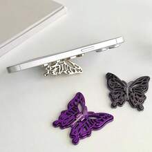 Butterfly Phone Holder, Electroplated Adhesive Desktop Tablet Stand, New Luxury INS Style - Multicolor - View 10