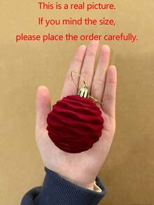 9 Quả bóng Giáng sinh màu đỏ phủ nhung bóng sơn trang trí cây thông Noel, Đồ trang trí Giáng sinh màu đỏ treo bóng nhựa chống vỡ trang trí cho cây thông Noel, ngày lễ, đám cưới, tiệc tùng, trang trí cửa sổ Giáng sinh - Đỏ - Xem 9