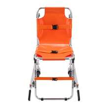 EMS Silla de escalera, capacidad de carga de 350 libras, silla de ruedas plegable de aluminio para subir escaleras de emergencia con 2 ruedas, silla elevadora de escaleras portátil, uso de evacuación de ambulancia, bomberos, para ancianos, discapacitados - Plateado - Ver 8