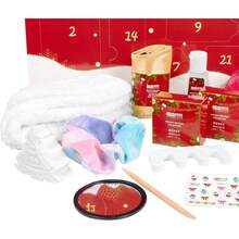 BRUBAKER Cosmetics Beauty Adventskalender 2025 - der XXL Wellness Weihnachtskalender für Frauen undädchen - 24 x Körperpflege Produkte & Spa Accessoires - Rot - 1 - Übersicht 4