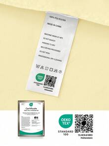 蜜月系列 2 件装柔软透气纯色枕套，信封式开口，抗皱，不含枕芯 - 适用于 T/F/Q/K 尺寸枕头，家用及宿舍适用，通过 OEKO-TEX 认证，浅黄色 - 嫩黃色 - 查看 8