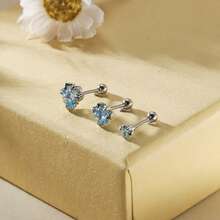 1 قطعة أقراط مسامير بتصميم مخلب تنين مرصعة بالزركونيا المكعبة، مناسبة للمجوهرات الشخصية والحفلات للنساء، تصميم فريد للأذن المثقوبة، هدية مميزة للصديقة، هدية عيد الميلاد - فضي - مشاهدة 3