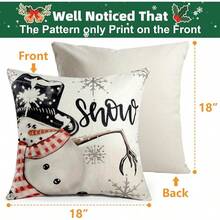 Juego de 4 fundas de almohada de Navidad de 18 x 18 pulgadas, arboles de Navidad, decoraciones para sofá, sofá (rojo y negro) - rojo - Ver 7