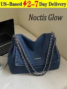 Women's Denim Crossbody Bag, Lightweight Vintage Washed Jean Purse With Adjustable Strap, Large Capacity Shoulder Handbag Travel Essentials School Supplies Travel Accessories Christmas Gifts Christmas Decorations Christmas Travel Essential Crossbody Bags For Women Purses And Bags Women Gifts For Women Purse Accsesories - Nhiều màu - Xem 11