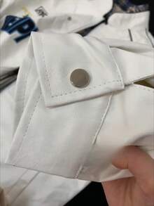 American PU Leather Jacket Racing Jacket Niche Hiphop Embroidery Small Stand-Up Collar Workwear Motorcycle Suit Flight Suit - White - View 5