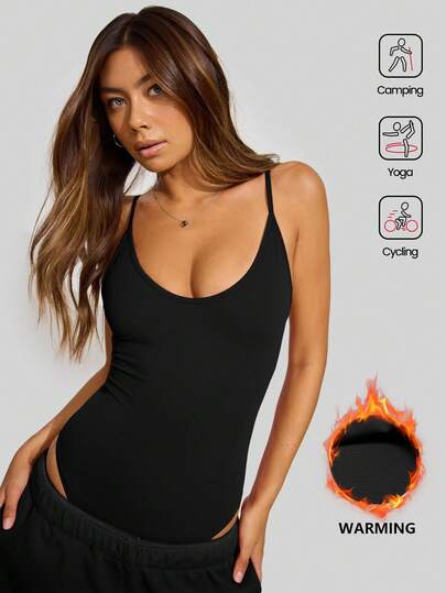 Aaseow 纯色修身保暖时尚连体裤，适合秋冬季户外运动