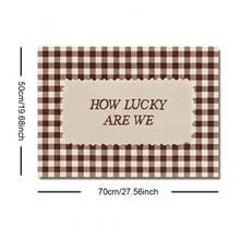 1 pieza Enmarcado/Sin marco Cartel de lienzo motivacional "¡Qué afortunados somos" Impresión de pared de tipografía de guinga marrón rústica Decoración de arte minimalista vintage estética Pintura inspiradora para apartamento, sala de estar, dormitorio, decoración del hogar moderna - Multicolor - Ver 7