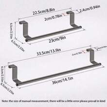 Cabinet Door Minimalist Towel Holder, Single Over Cabinet Towel Bar Gadget, Kitchen Over Cupboard Door Towel Holder, Stainless Steel Dish Towel Holder For Cabinet Door, Matte Black,Matte Black Stainless Steel Cabinet Door Towel Rack | Minimalist Over-Cabinet Space Saving Design | Heavy-Duty Kitchen Towel Holder For Dish/Hand Towels | No-Drill Cabinet Door Mounting System