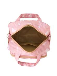 1pc INS Style Mommy Bag, Small Handheld Shoulder Messenger Bag, Fashionable Embroidered Diaper Bag For Mothers - Baby Pink - View 5