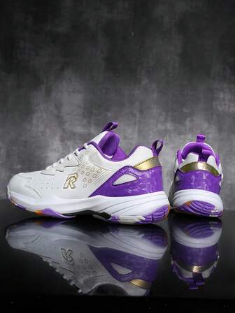 New Lightweight Men's Camouflage Rubber Composite Badminton Tennis Shoes Ping Pong Shoes, Lace-Up Breathable Street Sneakers, Casual Sports Chunky Sneakers