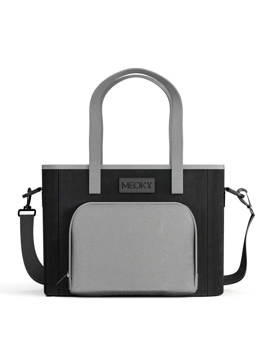 Meoky Insulated Lunch Bag, Large Capacity Adult Lunch Bag With Shoulder Strap And External Storage Compartment, Durable And Lightweight, Ideal For Work, School And Dining Out - Black - View 1