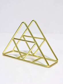 3/1 Pc Triangular Iron-Plated Napkin Holder | Rustproof Metal Tissue Storage Box With Reinforced Base & Smooth Edge Design, Sturdy & Shatterproof For Long-Term Use | All-Season Home Organizer-Perfect For Kitchen Islands, Dining Tables, Coffee Bars, Office Reception Areas & Outdoor Patio Gatherings | Keeps Napkins Clean, Wrinkle-Free & Within Reach, Matching Modern, Farmhouse & Industrial Home Decor Styles - Multicolor - View 5