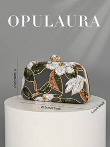 Túi cầm tay OpulAura thêu hoa sequin, túi xách chắp vá sequin thời trang dành cho nữ, túi dự tiệc tối, cắt ngẫu nhiên, phù hợp cho nữ, thích hợp cho tiệc tùng, đám cưới, vũ hội, kỳ nghỉ. Rất phù hợp cho tiệc tùng, đám cưới, vũ hội, buổi tối/tiệc tối, kết hợp với váy dự tiệc ngày lễ, váy dạ hội và váy sequin. - Màu xanh lá cây đậm - Xem 6