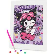 Sanrio Kuromi DIY Diamond Painting Kit, Kuromi Diamond Art Craft Set, Indoor Decor Desktop Ornament, Holiday & Birthday Gift For Kids