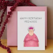 Humorous Old Lady Birthday Blessing Greeting Card - 1pc Unique Funny Congratulation Card - Best Gift For Girlfriend, Wife, Spouse On A Special Day - 紅色 - 查看 7