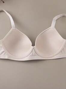 3-Pack Women's Push-Up Bras With Underwire - Full Coverage, Elastic And Comfortable, Adjustable Straps And Soft Pads For Everyday Wear, Cute Solid Colors (Black/Beige/White), Comfortable Underwear | Simple And Elegant Design | Non-Removable Pads - 彩色 - 查看 3