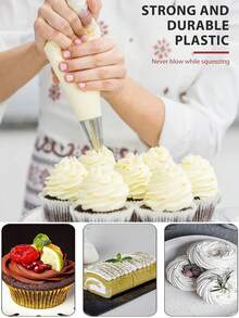 7 cái/100 cái/107 cái Vòi bắt kem bằng thép không gỉ và túi bắt kem, Bộ chuyển đổi, Bộ dụng cụ trang trí bánh bằng thép không gỉ, Vòi bắt kem, Túi đựng bánh ngọt, Trang trí bánh, Vòi bắt kem, Bánh ngọt, Bánh nướng nhỏ, Trang trí khay nướng, Dụng cụ làm bánh, Dụng cụ bắt kem, Dụng cụ làm bánh, Đồ dùng nhà bếp, Dụng cụ nướng bánh đa năng - Nhiều màu - Xem 6