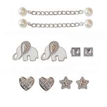 10 món phụ kiện trang trí giày DIY - Đá pha lê, Ngọc trai, Phụ kiện trang trí dây xích cho guốc, Kẹp giày có thể tháo rời, Quà tặng cho bé gái, Đồ trang trí thời trang - Nhiều màu - Xem 6