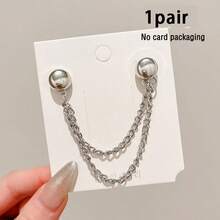 1Pc/2/4Pcs Chain Magnetic Hem Clips, No-Sew Adjustable Pant Leg Cuff Fixer, Star/Bow/Heart/Bear/Pearl Style, No-Sew Hem Shortener, Versatile Pant Leg Chain Decoration Clip, Instantly Shorten Sleeve Length, Suitable For Sleeves, Hem, Pant Legs, Prevent Pant Leg Dragging, Secure And Convenient Pant Leg Fixation, Multiple Colors, Dress Accessory, Shirt Adjuster, Fashion Accessory, Cute Fastener, Clothing Clip, Garment Adjuster - Multicolor - View 20