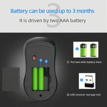 Wirreless Mouse USpB Optical Rechargeabuse PC/Laptop/Maicbook Pro Adjustable 800-1200 - 1600 DPI Office Gaming Mouse 2.4GHz OEM